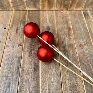 Pick 8cm Red Matte Balls