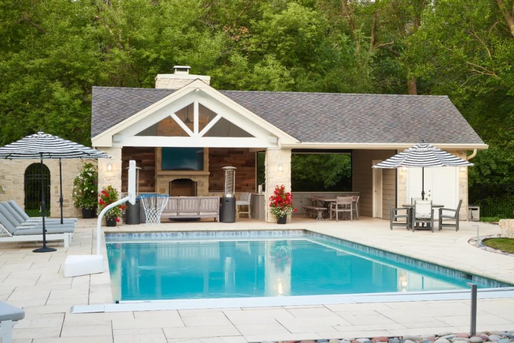 outdoor living pool house area des moines iowa